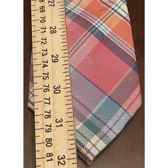 Izod Pink Green Blue 100% Polyester Men’s Neck Tie Made In China - Picture 5 of 9
